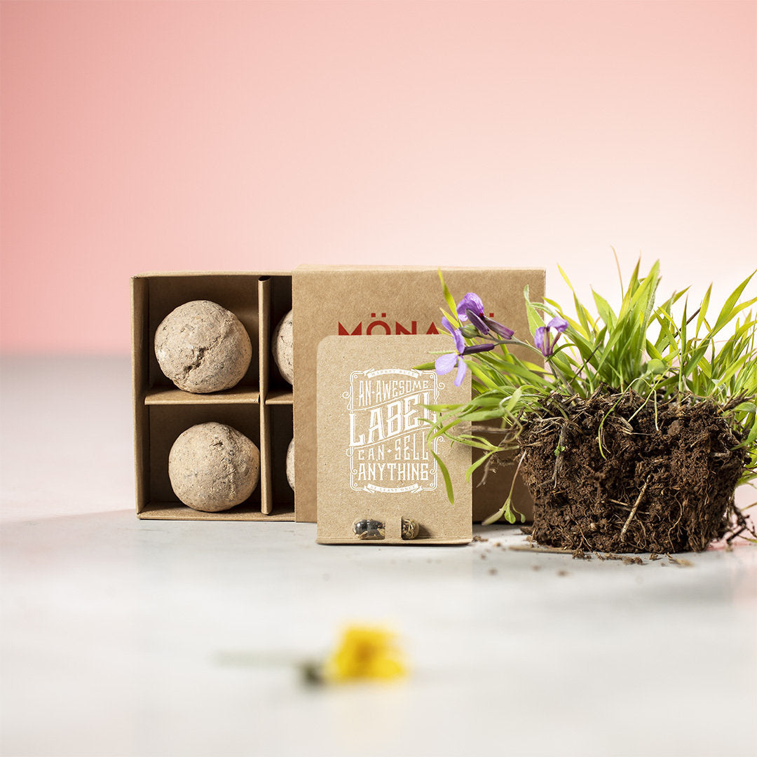 Zaadcapsules Biyok beige 2 kleuren