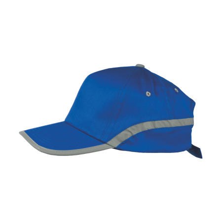 Cap 5 panel reflecterend donkerblauw 2 kleuren 2060