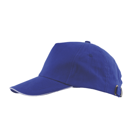 Cap 5 panel brushed donkerblauw onbedrukt 2030