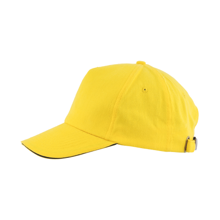 Cap 5 panel brushed lichtblauw 2 kleuren 2035