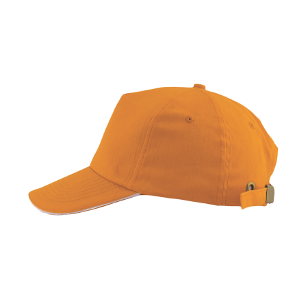 Cap 5 panel brushed lichtblauw onbedrukt 2036