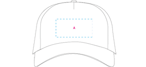Cap 5 panel brushed geel onbedrukt 2033