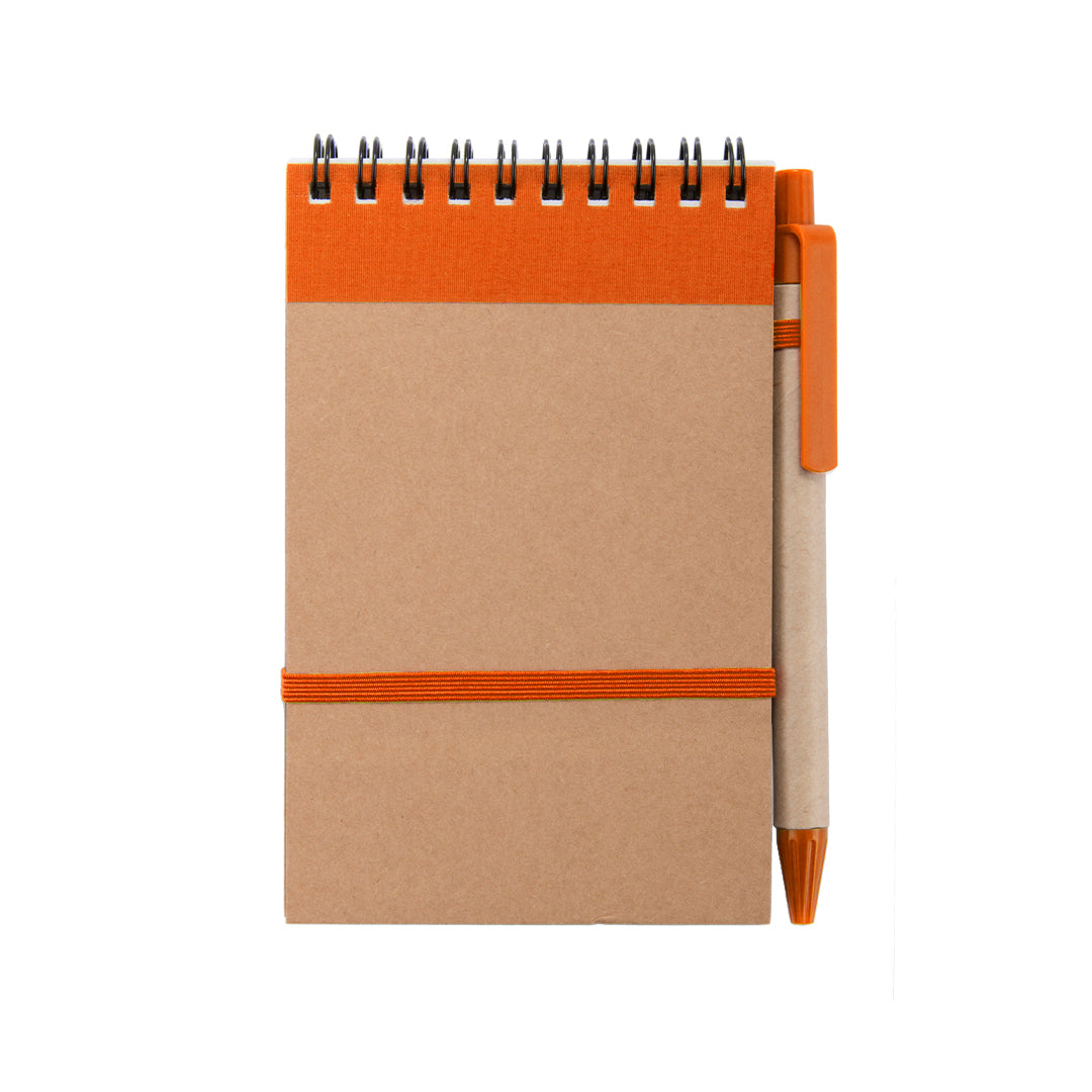 Notitieboekje Ecocard oranje 1 kleur