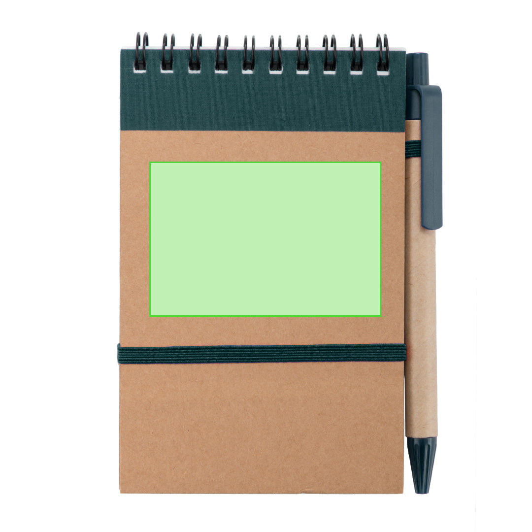 Notitieboekje Ecocard rood 2 kleuren