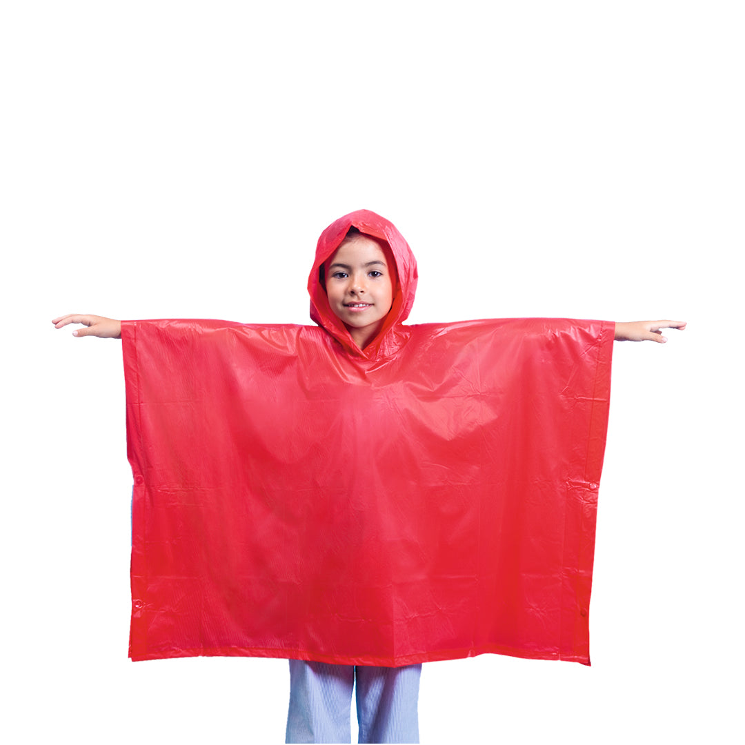 Regenjas Teo rood 1 kleur