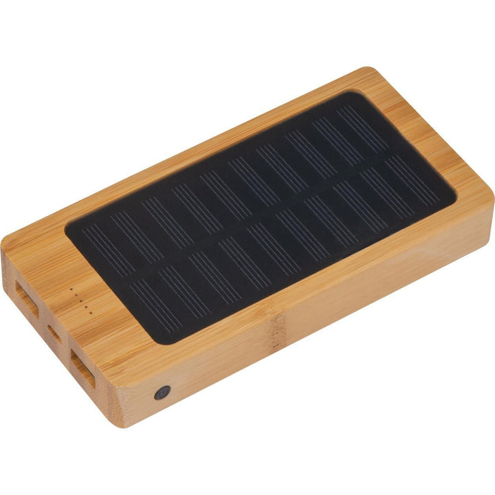 Powerbank met bamboe ommanteling sample