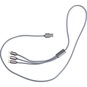 4 in 1 extra langen kabelset USB,Micro USB, C-Type, en Lightning IOS bedrukken