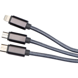 4 in 1 extra langen kabelset USB,Micro USB, C-Type, en Lightning IOS 132
