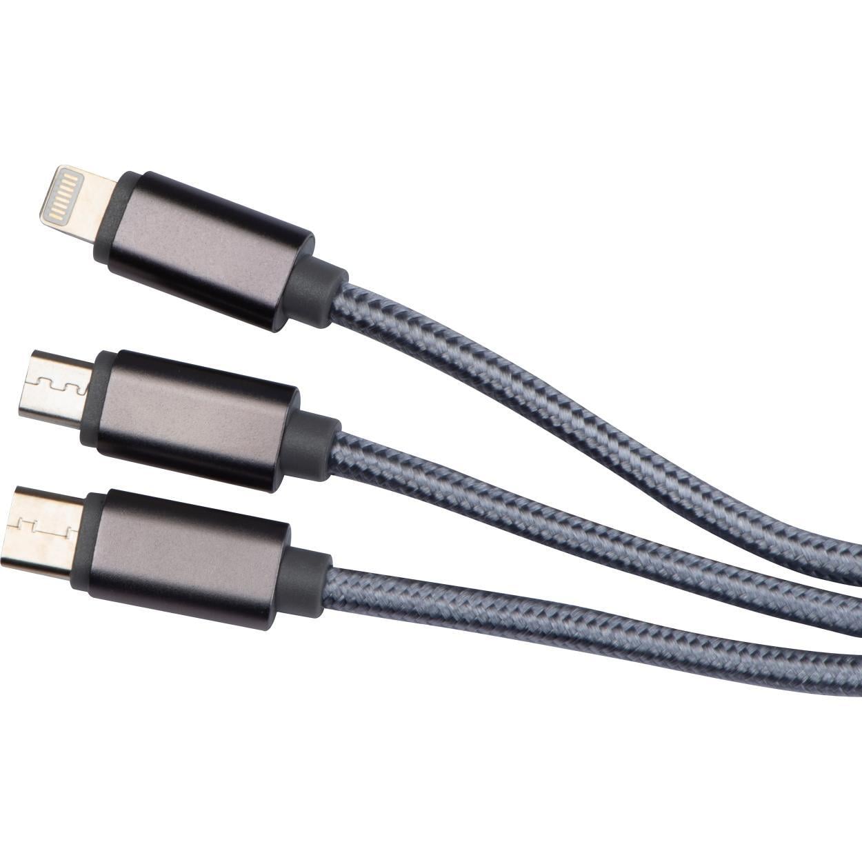 4 in 1 extra langen kabelset USB,Micro USB, C-Type, en Lightning IOS 132