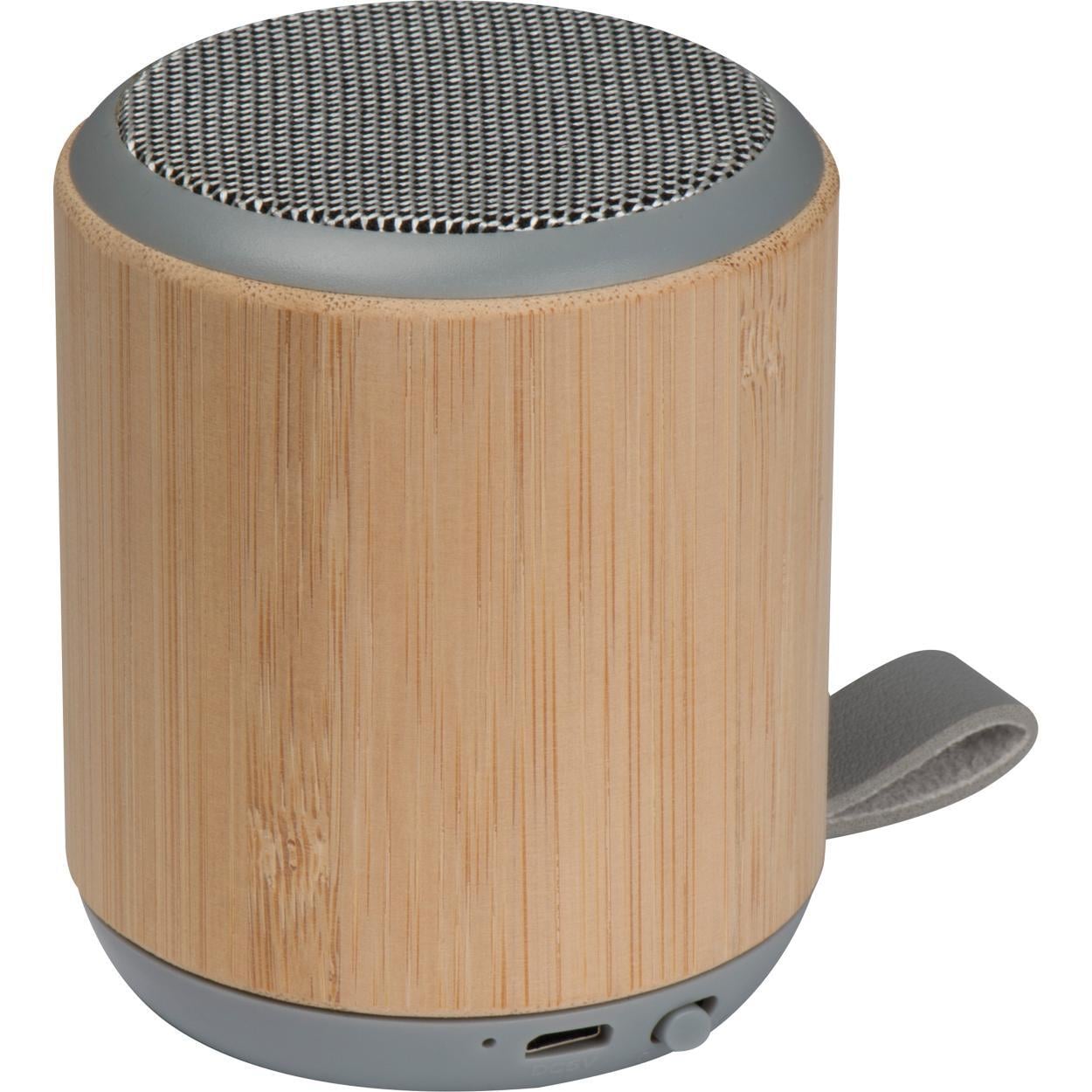 Speaker draadloos van bamboe sample
