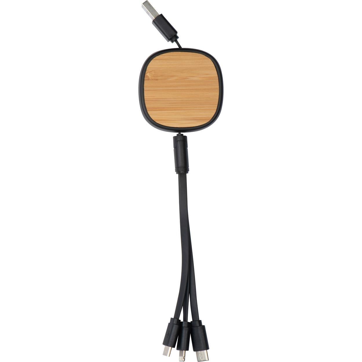 Laadkabel met bamboe applicaties sample