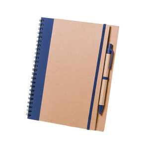 Notitieboek tunnel donkerblauw onbedrukt