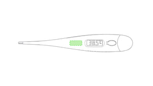 Digitale thermometer Kelvin rood onbedrukt