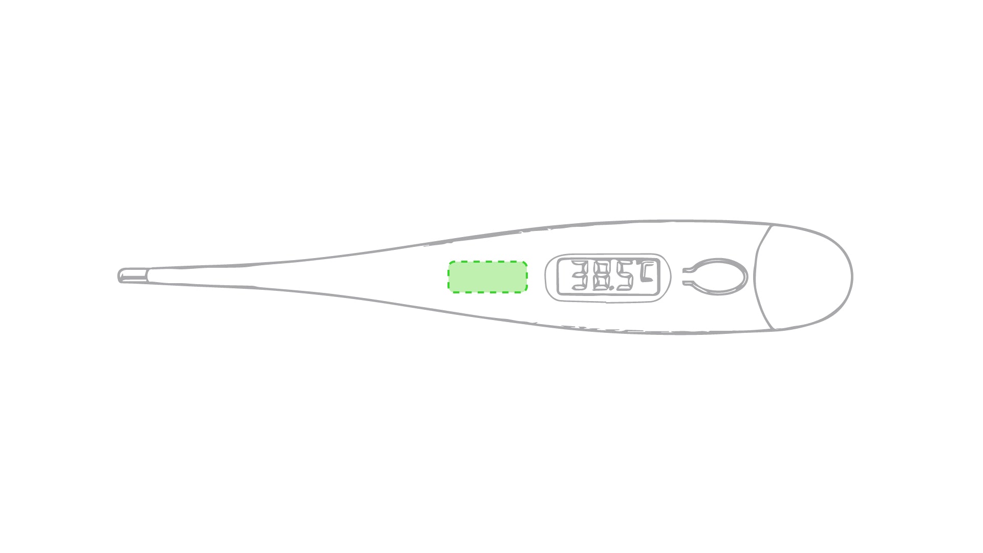 Digitale thermometer Kelvin rood onbedrukt