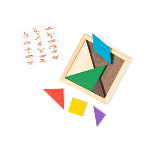 Puzzel Tangram beige onbedrukt