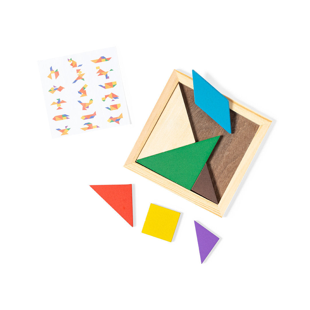Puzzel Tangram beige onbedrukt