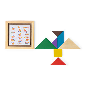 Puzzel Tangram beige Graveren