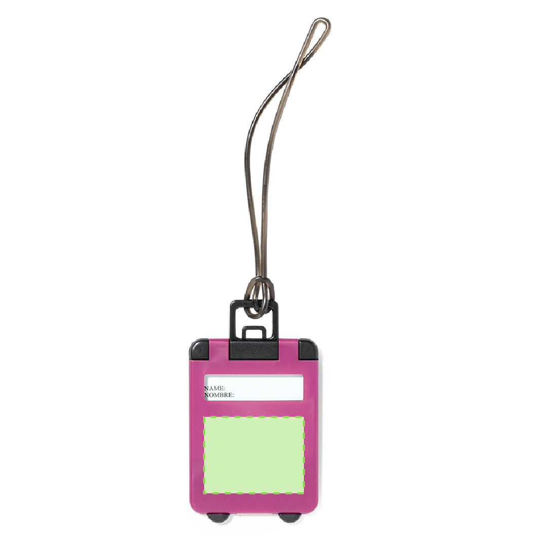 Bagagelabel Cloris fuchsia 2 kleuren