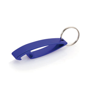 Opener sleutelhanger Samo blauw onbedrukt