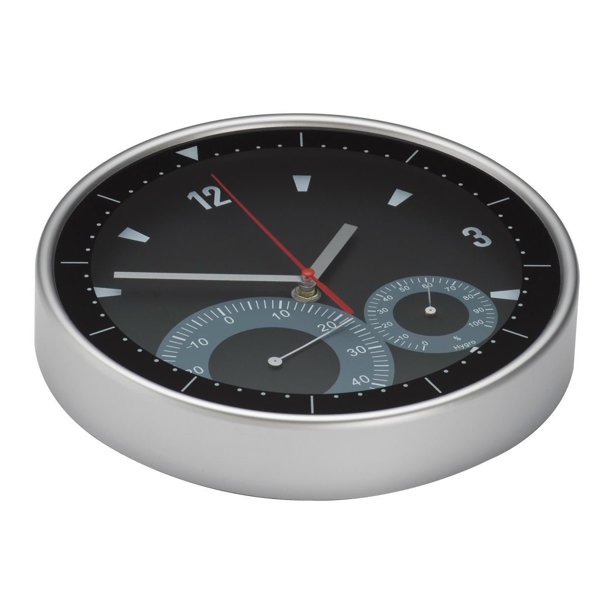 Wandklok met thermo-en hygrometer 13176
