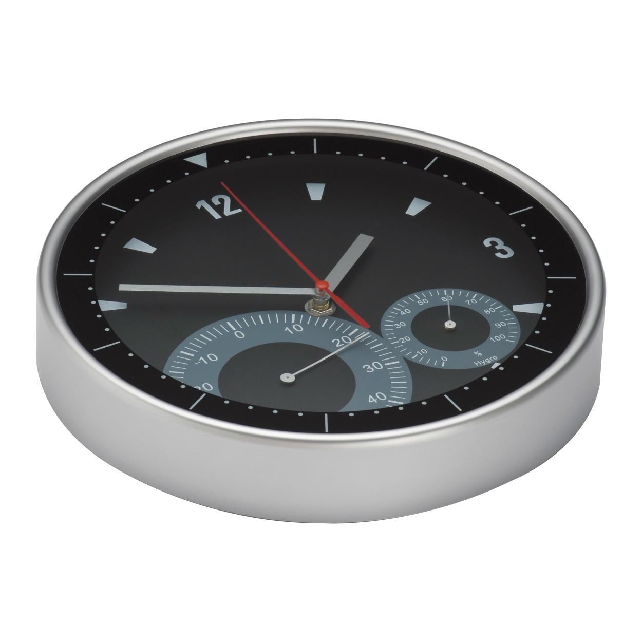 Wandklok met thermo-en hygrometer sample