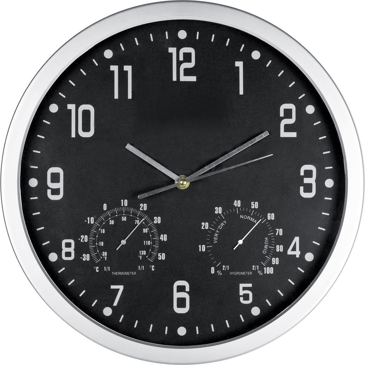 Wandklok met thermometer en hygrometer sample