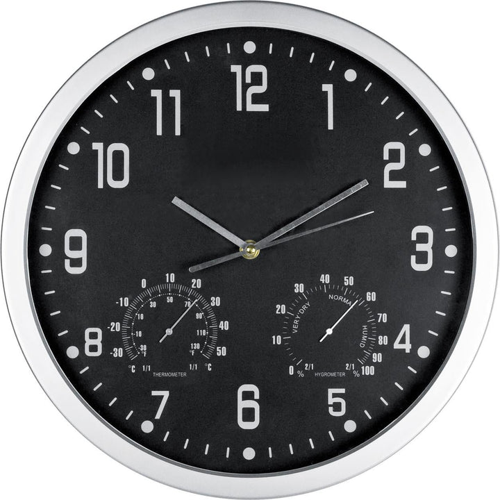 Wandklok met thermometer en hygrometer sample