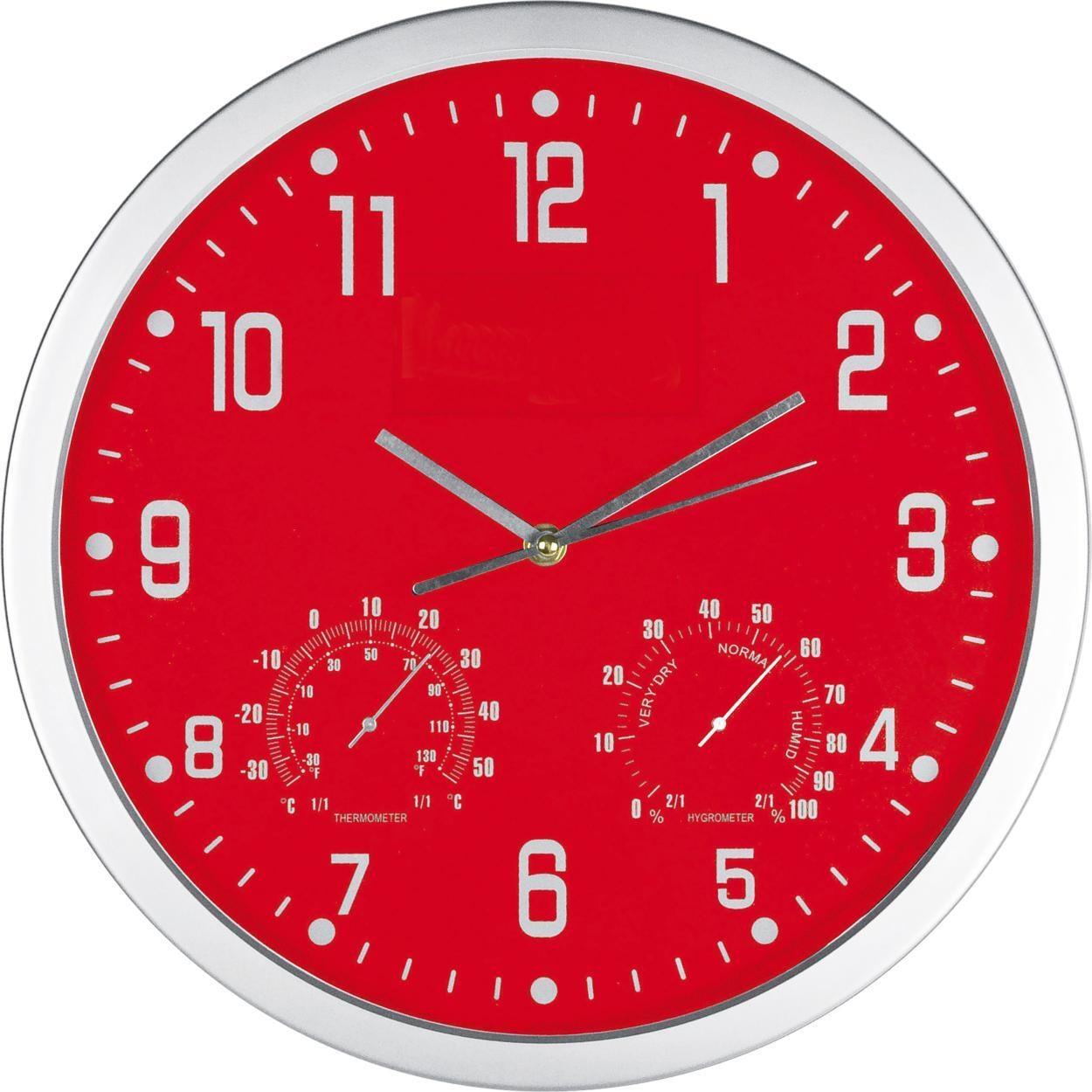 Wandklok met thermometer en hygrometer sample