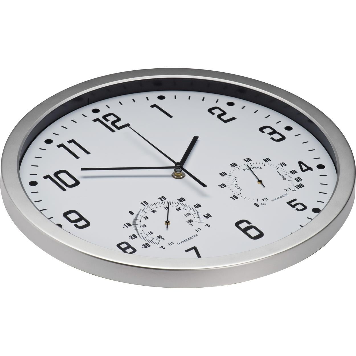 Wandklok met thermometer en hygrometer sample
