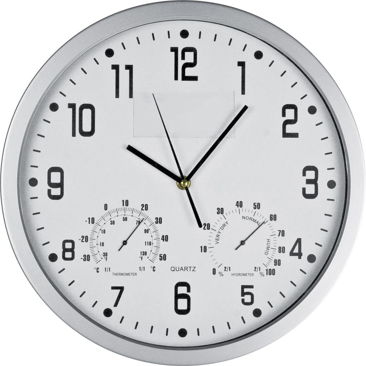 Wandklok met thermometer en hygrometer 13183