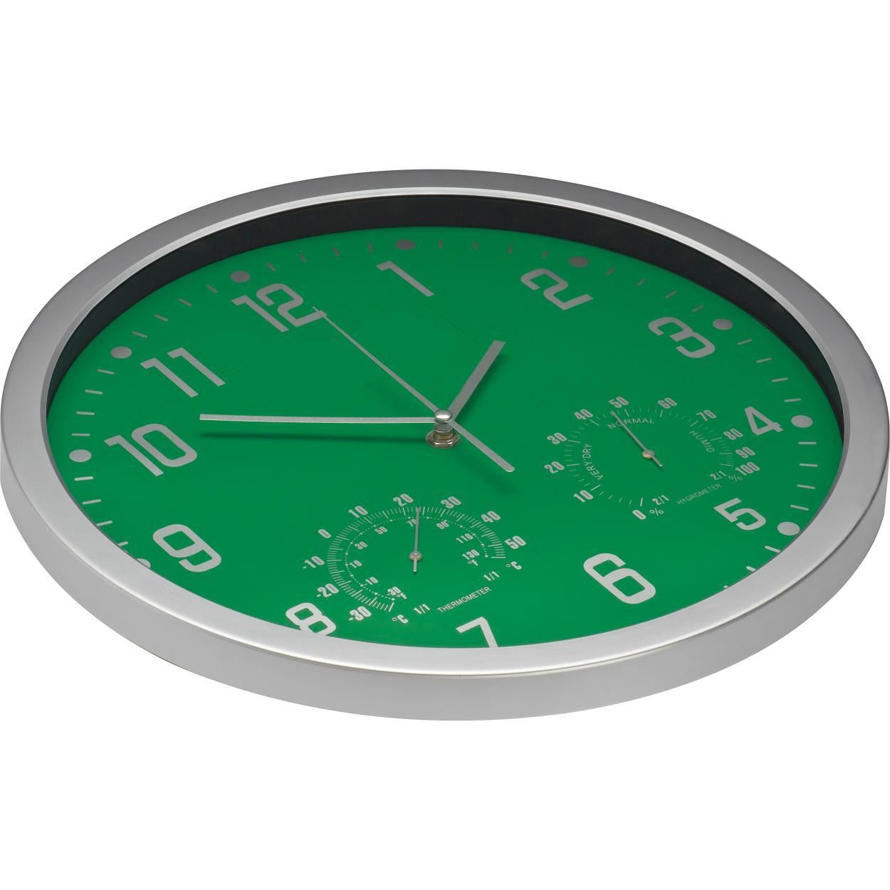 Wandklok met thermometer en hygrometer 13185