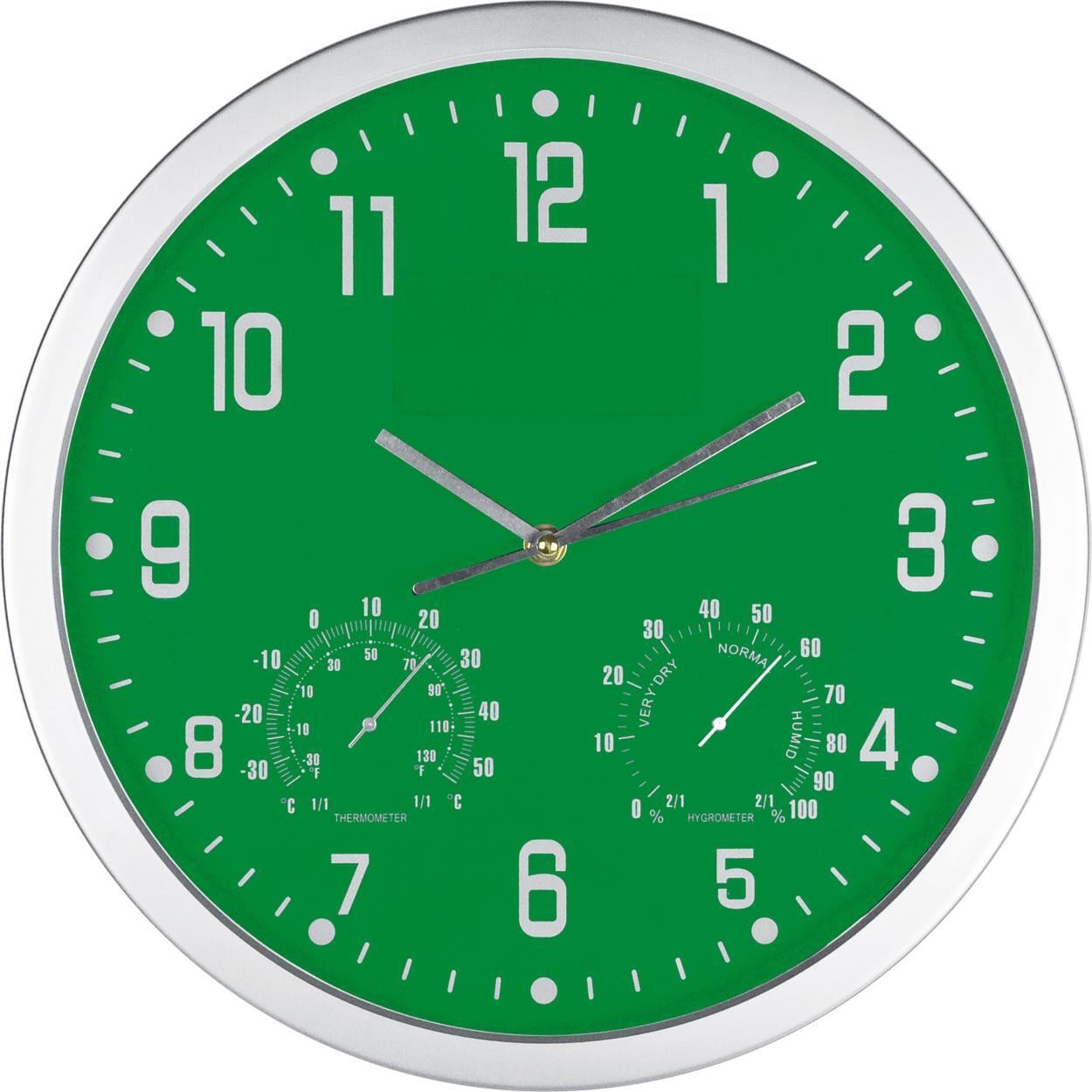 Wandklok met thermometer en hygrometer sample