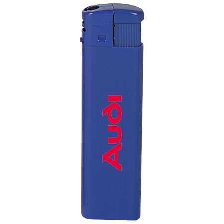 Platte elektronische aansteker HC donkerblauw 2 kleuren 9411