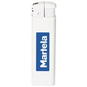 Platte elektronische aansteker HC donkerblauw Full colour 9414