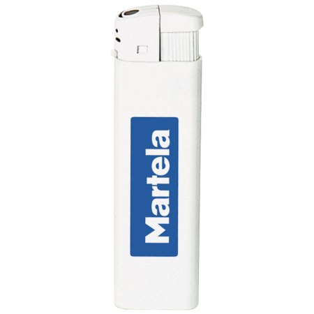 Platte elektronische aansteker HC donkerblauw Full colour 9414