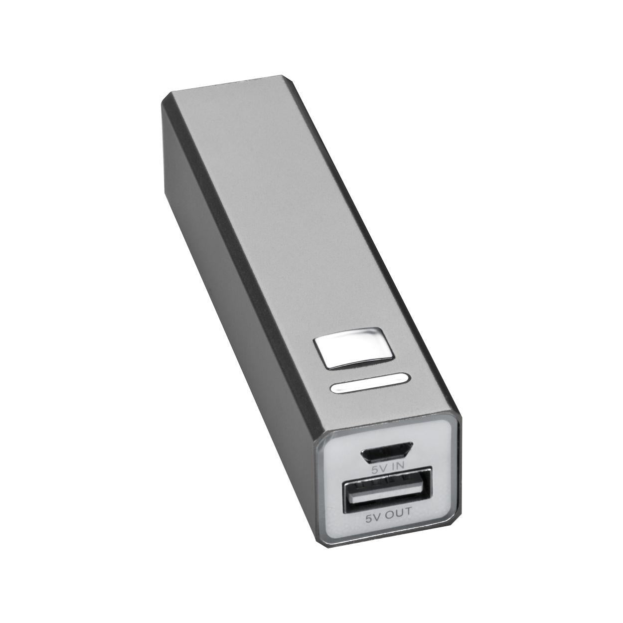 Powerbank, metaal sample