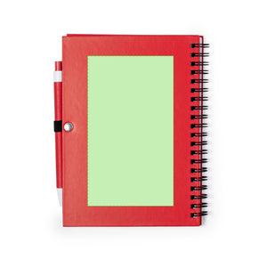 Notitieboek Koguel rood 1 kleur