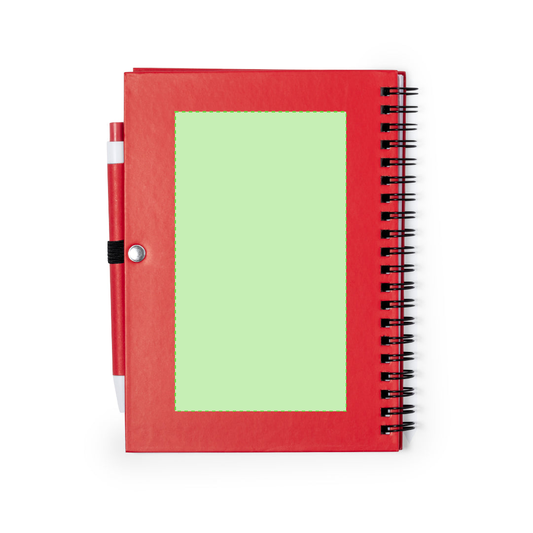 Notitieboek Koguel rood 1 kleur
