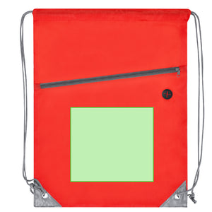 Trekkoordtas messen rood 1 kleur