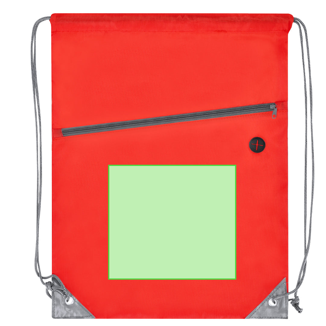 Trekkoordtas messen rood 1 kleur