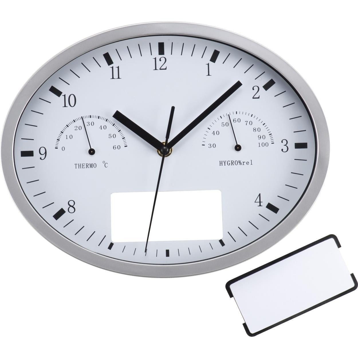Wanklok met hygro- en thermometer sample