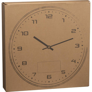 Wandklok met zilveren rand 13195