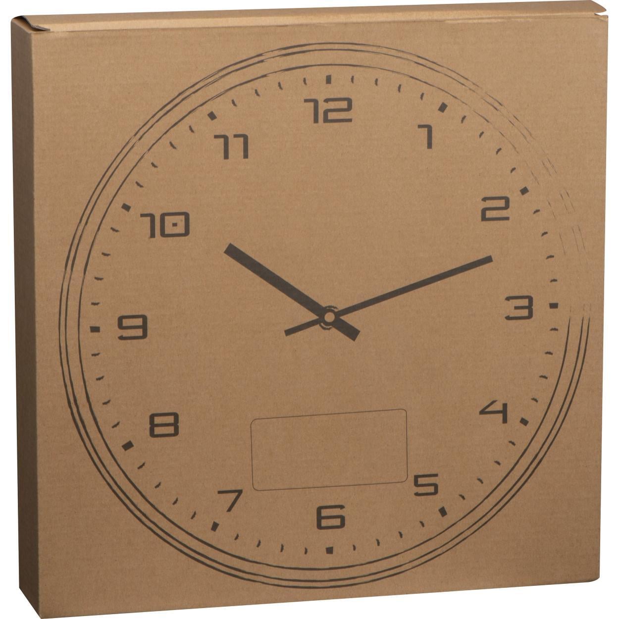 Wandklok met zilveren rand sample