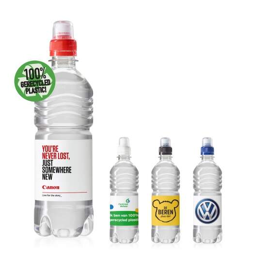 RPET flesje mineraalwater 500 ml SPORTDOP bedrukken
