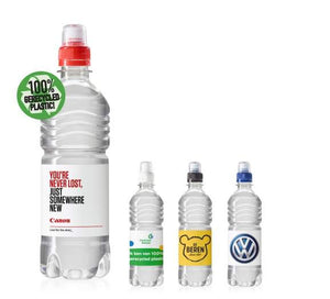 RPET flesje mineraalwater 500 ml SPORTDOP bedrukken