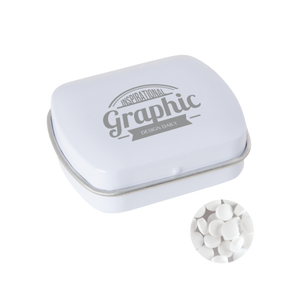 Klein blik met `triangle` mints full colour bedrukt zwart Full colour 6485