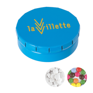 Rond click clack blik 45 mm donkerblauw 3 kleuren 9963