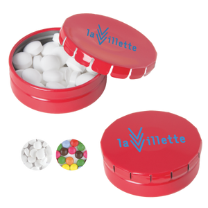 Rond click clack blik 45 mm lichtblauw 2 kleuren 9972