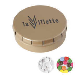 Rond click clack blik 45 mm donkergroen 4 kleuren 9969