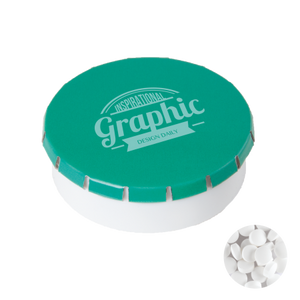 Rond click clack blik mints 72u geel 1 kleur 9983